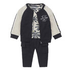 DIRKJE Set 3.d mikina + tričko + nohavice námornícka modrá chlapec veľ.56