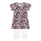 DIRKJE Set 2.d šaty kr. rukáv + legíny mix farieb dievča veľ.68