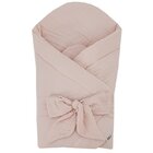 EKO Zavinovačka mušelínová s kokosovou vyberateľnou vložkou a mašľou Powder pink 75x75 cm EKO Zavinovačka mušelínová s kokosovou vyberateľnou vložkou a mašľou Powder pink 75x75 cm