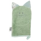EKO Žínka bavlněná s oušky Cat Olive green 20x15 cm EKO Žínka bavlněná s oušky Cat Olive green 20x15 cm