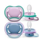 Philips AVENT Šidítko Ultra air neutral 6-18m dívka modrá, 2ks Philips AVENT Šidítko Ultra air neutral 6-18m dívka modrá, 2ks