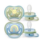 Philips AVENT Šidítko Ultra air Obrázek 0-6m chlapec (duha), 2ks Philips AVENT Šidítko Ultra air Obrázek 0-6m chlapec (duha), 2ks