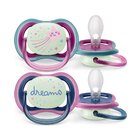 Philips AVENT Šidítko Ultra air noční 6-18m dívka, 2ks Philips AVENT Šidítko Ultra air noční 6-18m dívka, 2ks