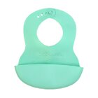 BABYONO Bryndák měkký plastový s kapsou bez BPA mint 6m+ BABYONO Bryndák měkký plastový s kapsou bez BPA mint 6m+
