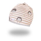 LITTLE ANGEL Čiapka podšitá BIO Outlast® 3 | 42-44 cm hnedá ježko/pruh bieločierny