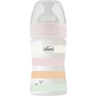 CHICCO Láhev kojenecká Well-being silikon 150 ml děvče CHICCO Láhev kojenecká Well-being silikon 150 ml děvče