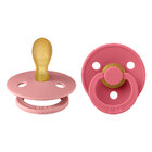 BIBS Dudlíky symetrické z přírodního kaučuku Colour 2 ks - velikost 2, Dusty Pink / Coral BIBS Dudlíky symetrické z přírodního kaučuku Colour 2 ks - velikost 2, Dusty Pink / Coral