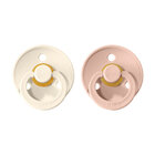BIBS Dudlíky z přírodního kaučuku Colour 2ks - velikost 1, Ivory / Blush BIBS Dudlíky z přírodního kaučuku Colour 2ks - velikost 1, Ivory / Blush