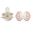 BIBS Cumlíky symetrické zo silikónu Infinity 2 ks - veľkosť 2, Vanilla Nočný / Blush Nočný