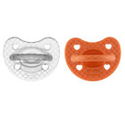 CHICCO Dudlík Physio Luxe orange/gray 16-36m, 2ks CHICCO Dudlík Physio Luxe orange/gray 16-36m, 2ks