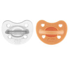 CHICCO Dudlík Physio Luxe orange/gray 6-16m, 2ks CHICCO Dudlík Physio Luxe orange/gray 6-16m, 2ks