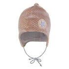 LITTLE ANGEL Čepice Mazlík Outlast® 2, 39-41 cm taupe strieborná bodka/béžovohnedá