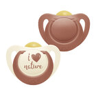 NUK Dudlík Nature latex 2ks 0-6m - červená NUK Dudlík Nature latex 2ks 0-6m - červená