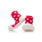 ATTIPAS Topánočky Polka Dot AD06 Red XL veľ.22,5, 126-135 mm