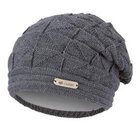 LITTLE ANGEL Čiapka pletená trojuholník Outlast® vel.4, 45-48 cm tm.šedá