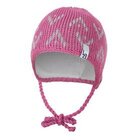 LITTLE ANGEL Čiapka pletená zaväzovacie šípky Outlast® vel.1, 35-38 cm orgovánová