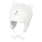 STERNTALER Čiapka s uškami na zaväzovanie ľadový medvedík Elia ecru uni veľ. 43 cm- 5-6 m