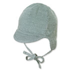 STERNTALER Čiapka so šiltom na zaväzovani s ochrannou na ušká dark turquoise veľ. 51 cm- 18-24 m