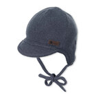 STERNTALER Čiapka so šiltom zaväzovacia s podšívkou blue melange chlapec veľ. 45 cm- 6-9 m