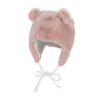 STERNTALER Čiapka zimná kožušina s uškami na zaväzovanie rosa dievča veľ. 47 cm- 9-12 m