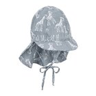 STERNTALER Šiltovka s ochranou krku na zaväzovanie žirafy light blue chlapec-43 cm-5-6 m