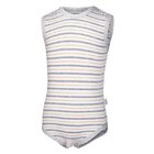 LITTLE ANGEL Body tielko tenké Outlast® veľ. 62 - pruh bielo-žlto-šedý