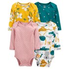 CARTER'S Body dl. rukáv Floral dívka 4ks NB /vel.56 CARTER'S Body dl. rukáv Floral dívka 4ks NB /vel.56
