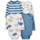 CARTER'S Body dlouhý rukáv Blue Animals chlapec 4ks PRE/ vel. 46 CARTER'S Body dlouhý rukáv Blue Animals chlapec 4ks PRE/ vel. 46