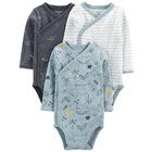 CARTER'S Body dlouhý rukáv Blue chlapec LBB 3ks PRE, vel. 46 CARTER'S Body dlouhý rukáv Blue chlapec LBB 3ks PRE, vel. 46