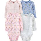 CARTER'S Body dlhý rukáv Floral dievča LBB 4 ks NB/ veľ. 56