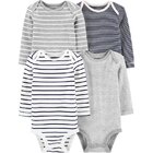 CARTER'S Body dlouhý rukáv Striped chlapec LBB 4 ks NB/ vel. 56 CARTER'S Body dlouhý rukáv Striped chlapec LBB 4 ks NB/ vel. 56