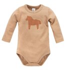 PINOKIO Body dlhý rukáv Wooden Pony z organickej bavlny brown veľ. 68 PINOKIO Body dlhý rukáv Wooden Pony z organickej bavlny brown veľ. 68