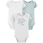 CARTER'S Body krátky rukáv 3 ks neutrál NB/ veľ. 56