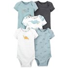 CARTER'S Body krátký rukáv Blue Dino chlapec LBB 5ks PRE CARTER'S Body krátký rukáv Blue Dino chlapec LBB 5ks PRE
