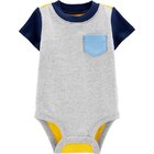 CARTER'S Body krátky rukáv Colorblock chlapec 6 m /veľ. 68