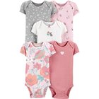 CARTER'S Body krátký rukáv Floral Pink dívka LBB 5 ks PRE/vel. 46 CARTER'S Body krátký rukáv Floral Pink dívka LBB 5 ks PRE/vel. 46