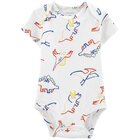 CARTER'S Body krátky rukáv Ivory Dino chlapec 24m