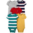CARTER'S Body krátký rukáv Stripe chlapec LBB 5ks NB/ vel. 56 CARTER'S Body krátký rukáv Stripe chlapec LBB 5ks NB/ vel. 56