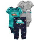 CARTER'S Set 3dílný body kr. rukáv 2ks, kalhoty Green Monster chlapec LBB NB/ vel. 56 CARTER'S Set 3dílný body kr. rukáv 2ks, kalhoty Green Monster chlapec LBB NB/ vel. 56