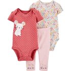 CARTER'S Set 3dielny body krátky rukáv 2 ks, nohavice Mouse dievča LBB NB/ veľ. 56