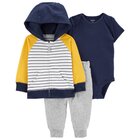 CARTER'S Set 3dílný mikina, tepláky, body kr. rukáv YellowNavy chlapec 6m CARTER'S Set 3dílný mikina, tepláky, body kr. rukáv YellowNavy chlapec 6m