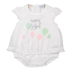 DIRKJE Set 1dielny A-SO SOFT HAPPY AND JOYFUL veľ. 86 White