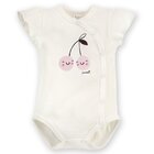 PINOKIO Body na zapínání krátký rukáv Ecru Sweet cherry vel. 68 PINOKIO Body na zapínání krátký rukáv Ecru Sweet cherry vel. 68