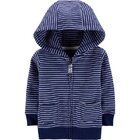 CARTER'S Mikina na zips s kapucňou Strips Blue chlapec 24 m /veľ. 92