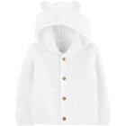 CARTER'S Sveter s kapucňou s uškami White neutrál LBB 6m, veľ. 68