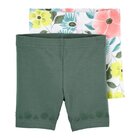 CARTER'S Legíny krátké Olive & White Floral 2ks dívka 24 m, vel. 92