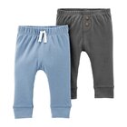 CARTER'S Nohavice dlhé 2 ks, modrá/šedá - 3 m /veľ. 62