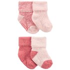 CARTER'S Ponožky Stripes Pink dívka LBB 4ks 12-24m