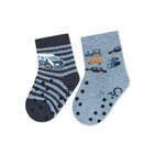 STERNTALER Ponožky protišmykové Polícia ABS 2ks v balení blue melange chlapec veľ.19/20 cm- 12-18 m