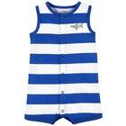 CARTER'S Overal letní Blue Stripe Shark chlapec NB/ vel. 56 CARTER'S Overal letní Blue Stripe Shark chlapec NB/ vel. 56